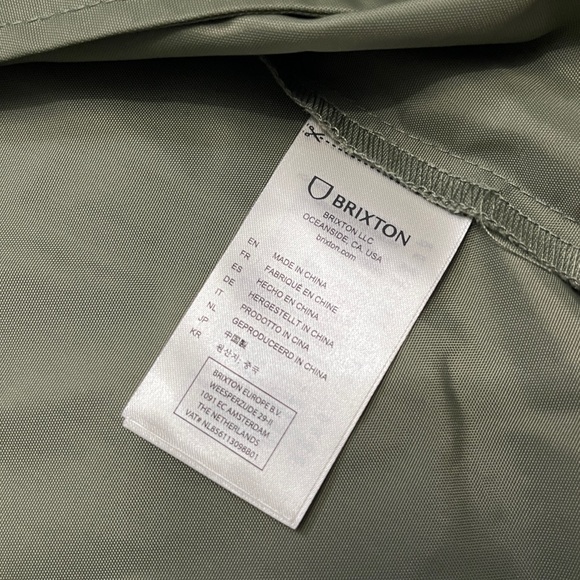 NWT - Brixton Men’s Utopia Vintage Nylon Jacket - Size XL - Picture 10 of 12